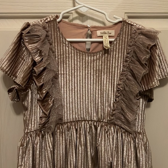 Matilda Jane - Girls Andi Ribbed Velour Dress - Picture 4 of 10